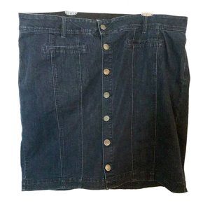 LANE BRYANT Womens Button Denim Skirt 24